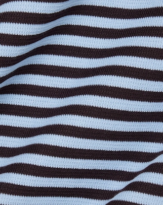 T-shirt in cotone testurizzato a righe