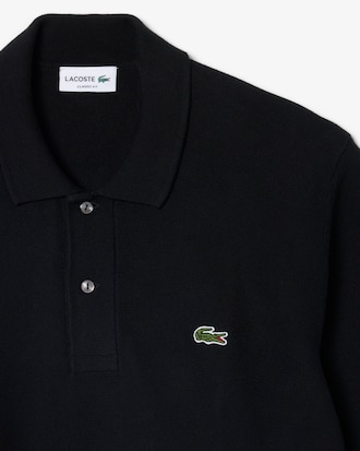 Polo a maniche lunghe regular fit in maglia