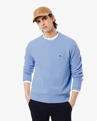 Maglione a girocollo in lana cardata