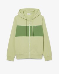 Felpa color block con cappuccio e zip