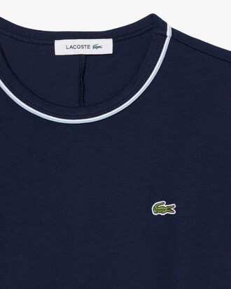 Abito t-shirt in jersey con bordo a contrasto