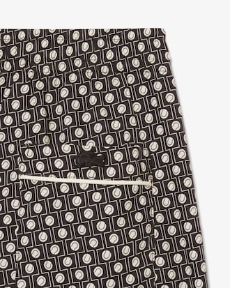 Shorts in misto cotone stampato relaxed fit