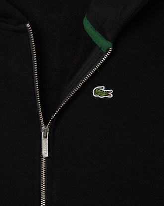 Felpa con cappuccio e zip in pile