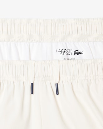 Shorts da tennis in taffet&agrave; a rombi con stampa