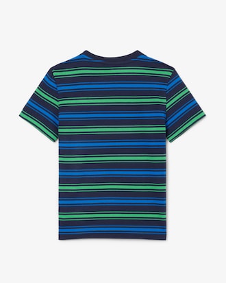 T-shirt in cotone con fascia a contrasto
