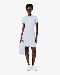 Vestito polo slim fit in mini piqu&eacute; stretch