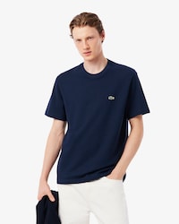 T-shirt in piqu&eacute; pesante di cotone e lino