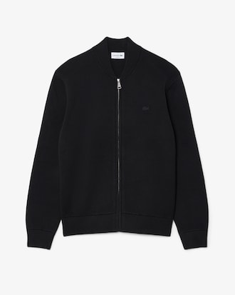 Bomber in maglia di cotone e lana