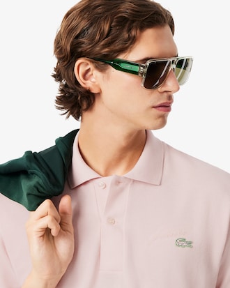 Polo in mini-piqu&eacute; con ricamo classic fit