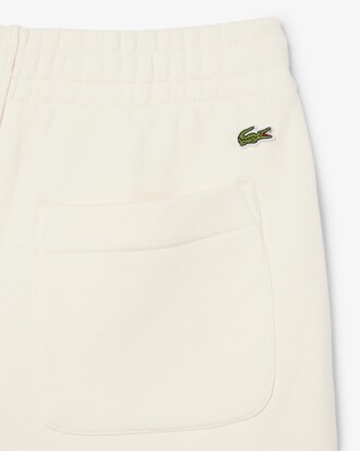 Pantaloni in tessuto felpato con logo goffrato