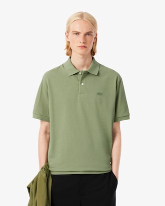 Polo in piqu&eacute; pesante loose fit