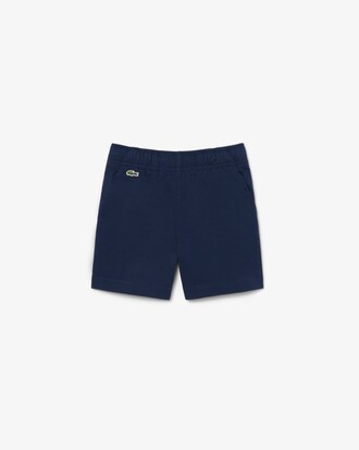 Shorts chino in twill di cotone elasticizzato