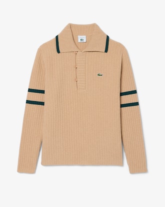 Maglione con collo a polo a righe Archive Edition