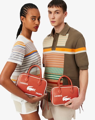 Borsa piccola da palestra in pelle stampata Runway