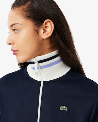 Felpa a righe con zip