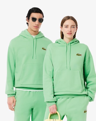 Felpa con cappuccio con stemma loose fit