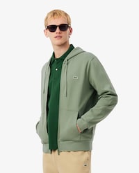 Felpa in tessuto felpato classic fit con zip