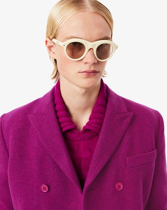 Blazer doppiopetto in twill di lana marmorizzata Runway