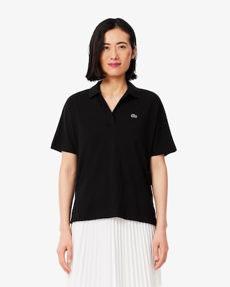 Polo fluida relaxed fit in piqué