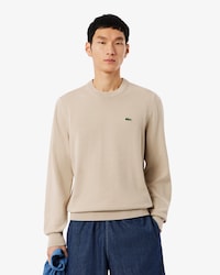 Pullover girocollo monocromatico in cotone