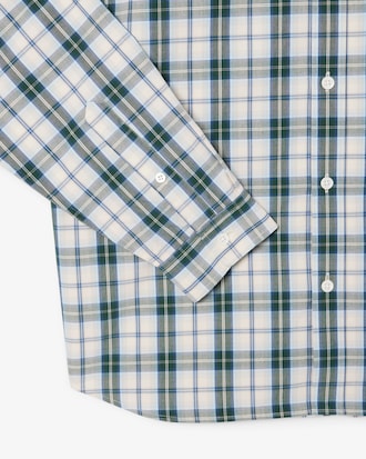 Camicia regular fit in popeline motivo scozzese