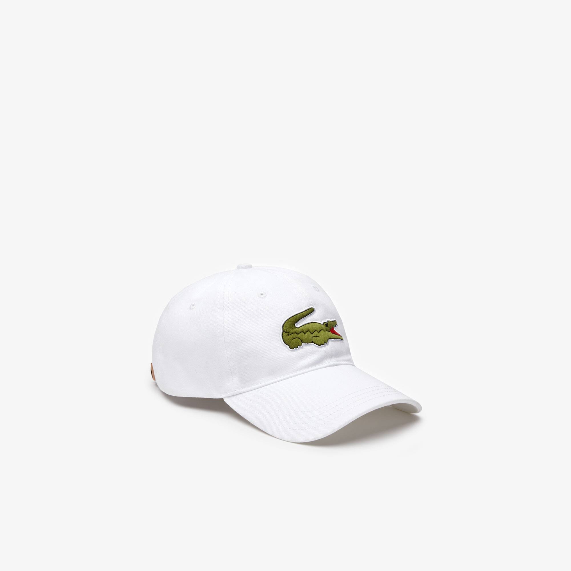 Cappello da uomo in cotone con coccodrillo oversize e fascia a contrasto -  Berretti \u0026 Cappelli - Novita 2022 | Lacoste