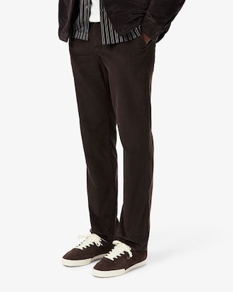 Pantaloni chino regular fit in velluto a coste