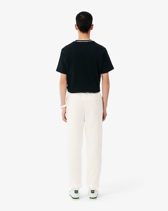Pantaloni della tuta tapered fit in tessuto felpato