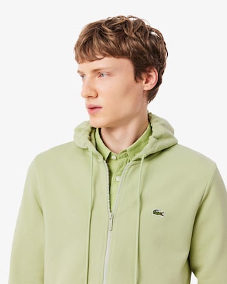 Felpa in tessuto felpato classic fit con zip