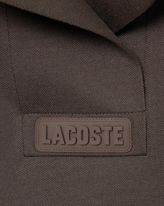 Abito in piqu&eacute; di seta con collo a polo Runway