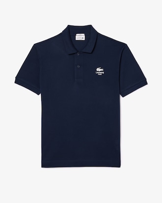 Polo dal taglio classico con logo stampato L.12.12
