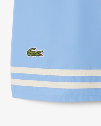 Boxer mare Lacoste midi con righe a contrasto