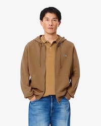 Felpa in tessuto felpato classic fit con zip