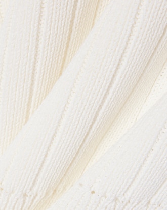 Maglione a maniche corte in cotone a coste
