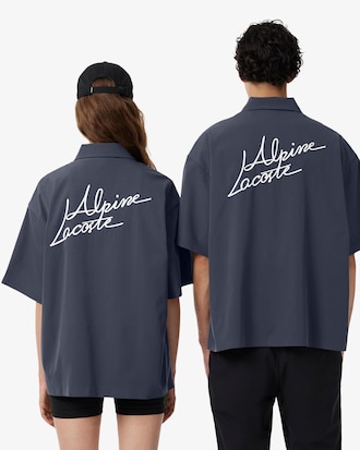 Camicia in popeline relaxed fit Lacoste x Alpine