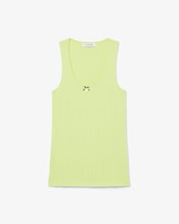 Canotta slim fit Pointelle in maglia di cotone