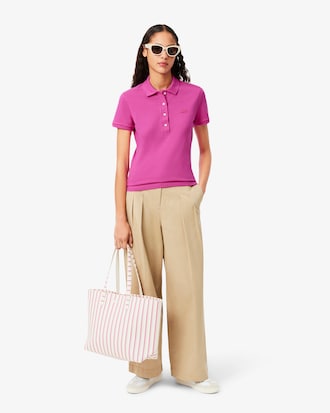 Polo da donna in piqué di cotone stretch Lacoste slim fit