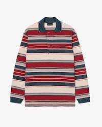 Polo a righe in piqu&eacute; loose fit Runway