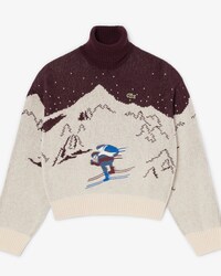 Maglione a collo alto in jacquard a righe Archive Edition
