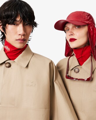 Polo oversize impermeabile Lacoste x Mackintosh