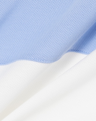 Polo regular fit in mini-piqu&eacute; color block con marchio