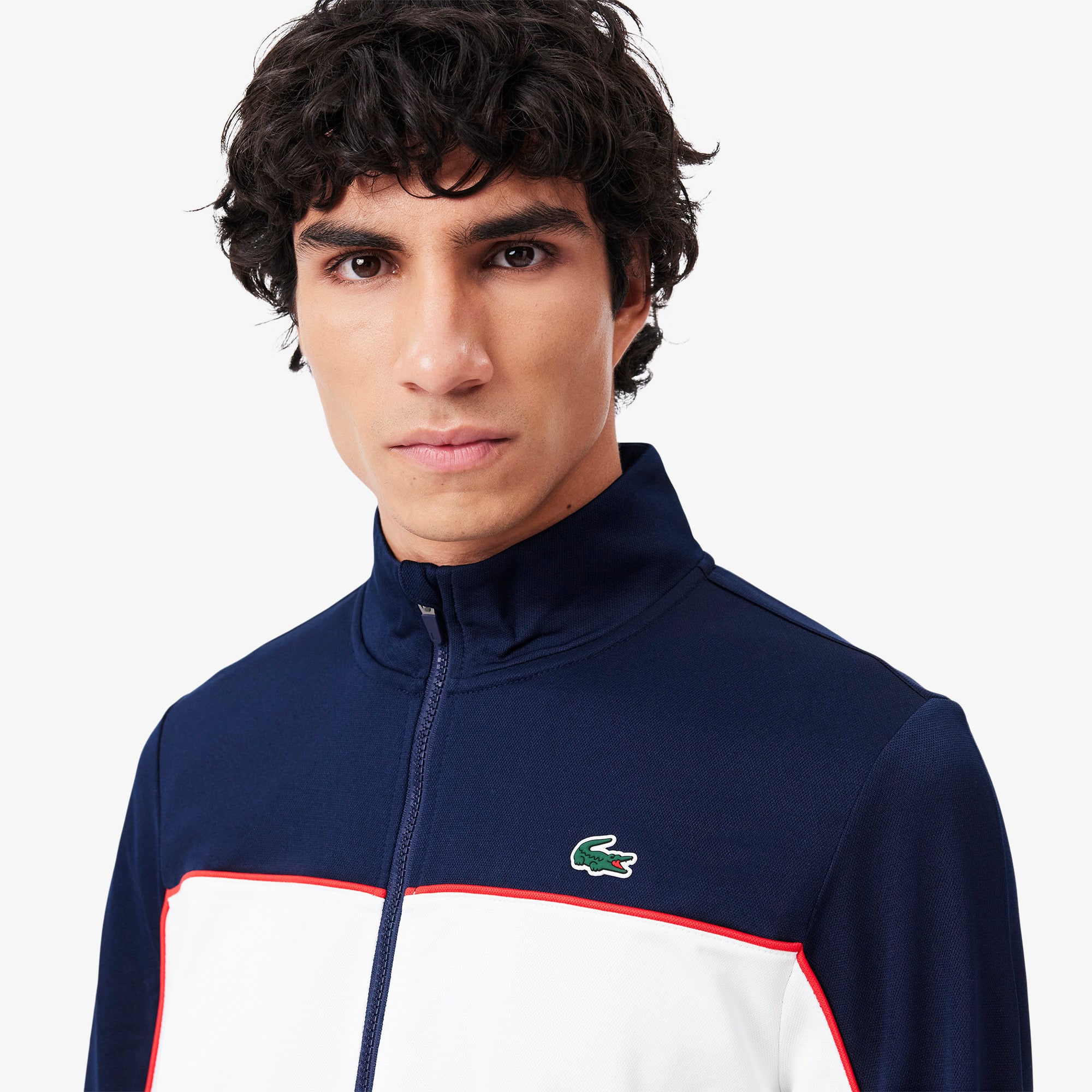 Felpa sportiva con zip e stampa del marchio - Felpe da uomo