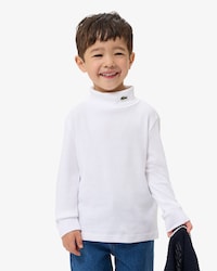 T-shirt a collo alto in cotone