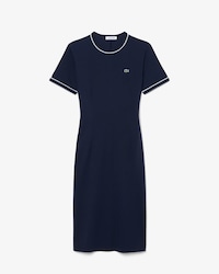 Abito t-shirt in jersey con bordo a contrasto
