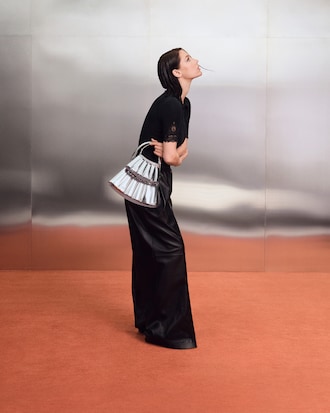 Borsellino XXS Lenglen in pelle effetto specchio Runway