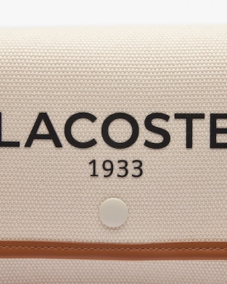 Borsa a tracolla in canvas con patta Heritage