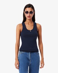 Canotta slim fit Pointelle in maglia di cotone