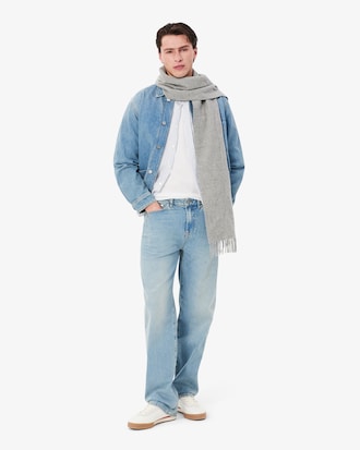 Camicia di lino a righe regular fit