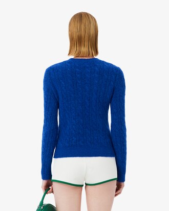 Maglione in maglia a trecce misto alpaca