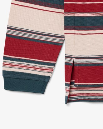 Polo a righe in piqu&eacute; loose fit Runway